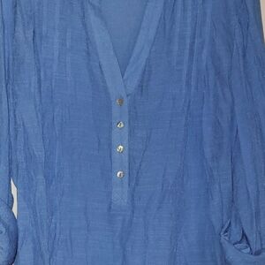 Zac & Rachel Blue Button-Down Blouse